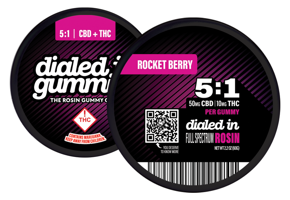 5:1 - CBD:THC - ROSIN GUMMIES - 100MG