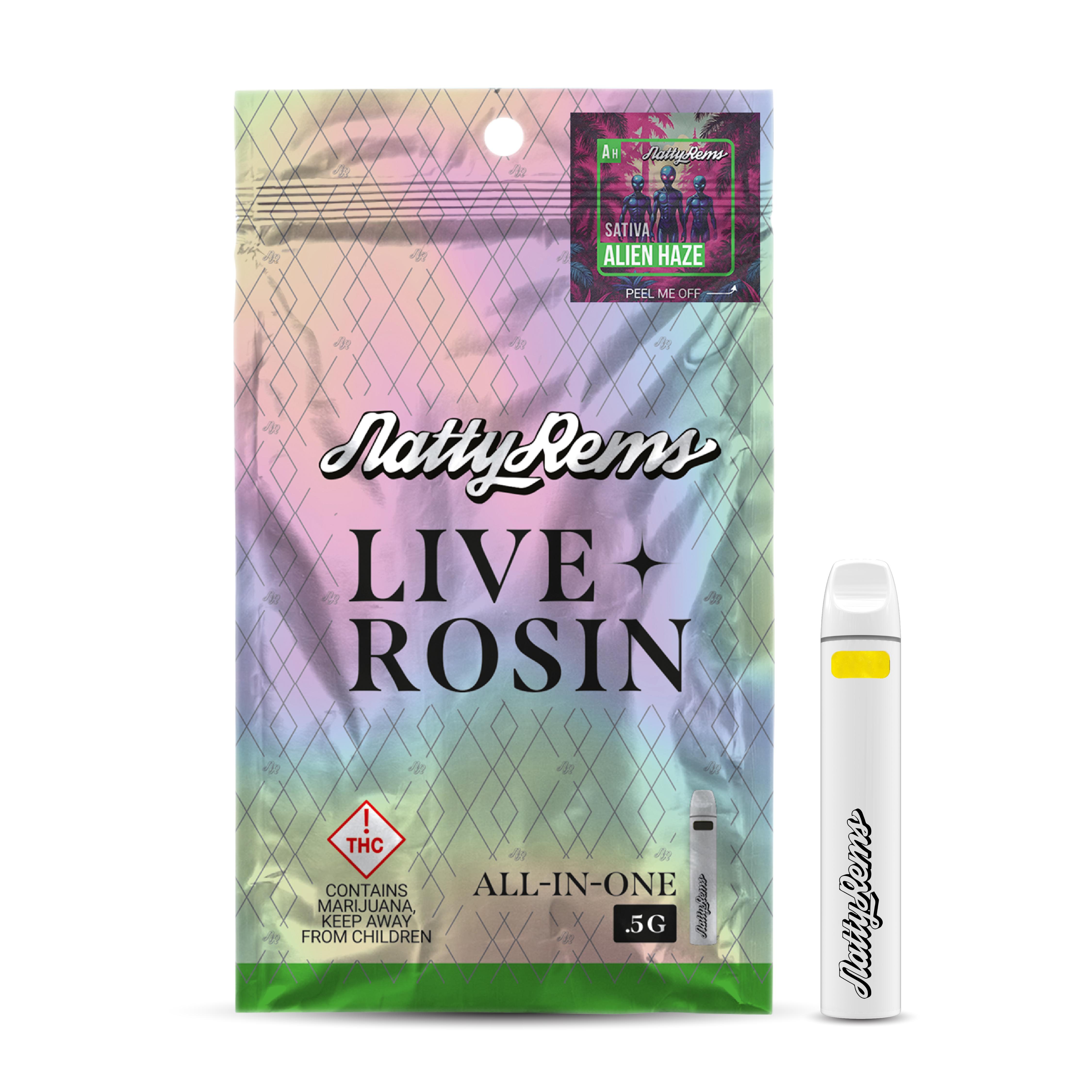 NATTY REMS - Natty Rems Live Rosin AIO Indica 0.5G