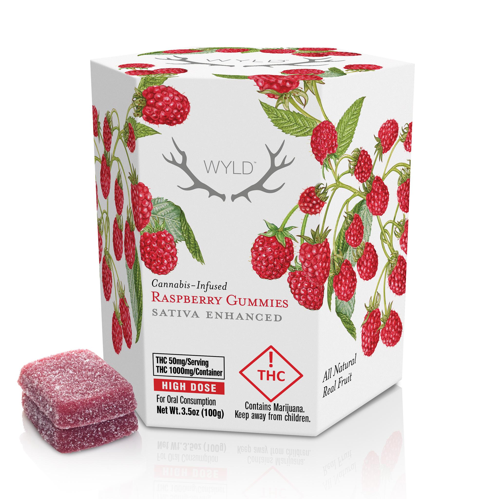 (MED)WYLD - RASPBERRY - SATIVA - GUMMIES - 1000MG