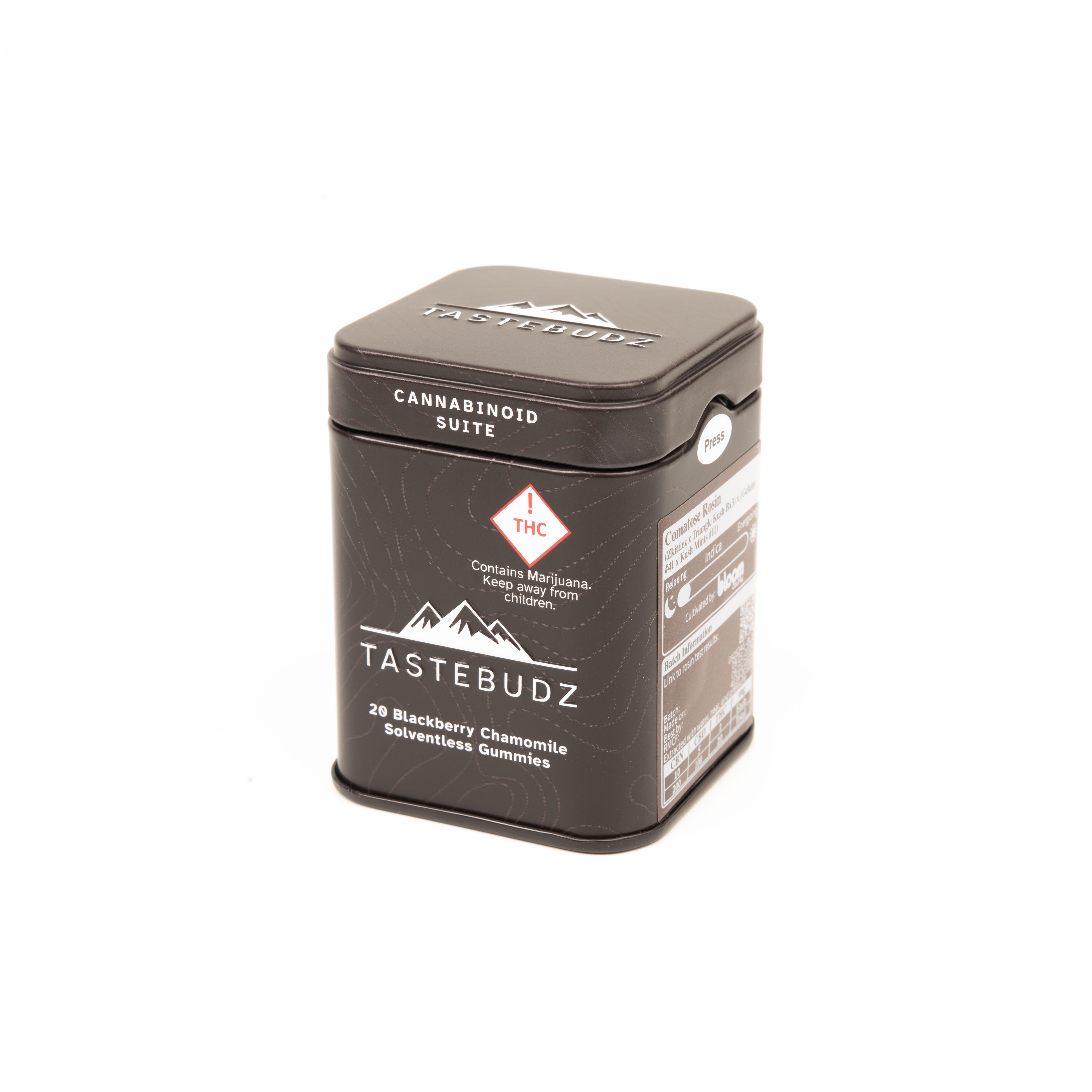 TASTEBUDZ - BLACKBERRY CHAMOMILE - 1:1:1 - CBN:CBD:THC - 100 mg