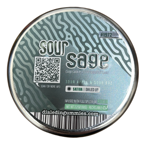 DIALED IN - SOUR SAGE - ROSIN GUMMIES - 100MG