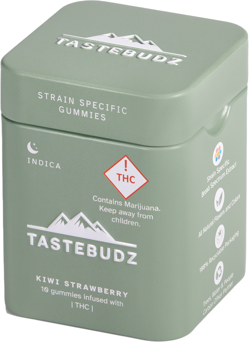 TASTEBUDZ - KIWI STRAWBERRY - INDICA - ROSIN GUMMIES - 100MG