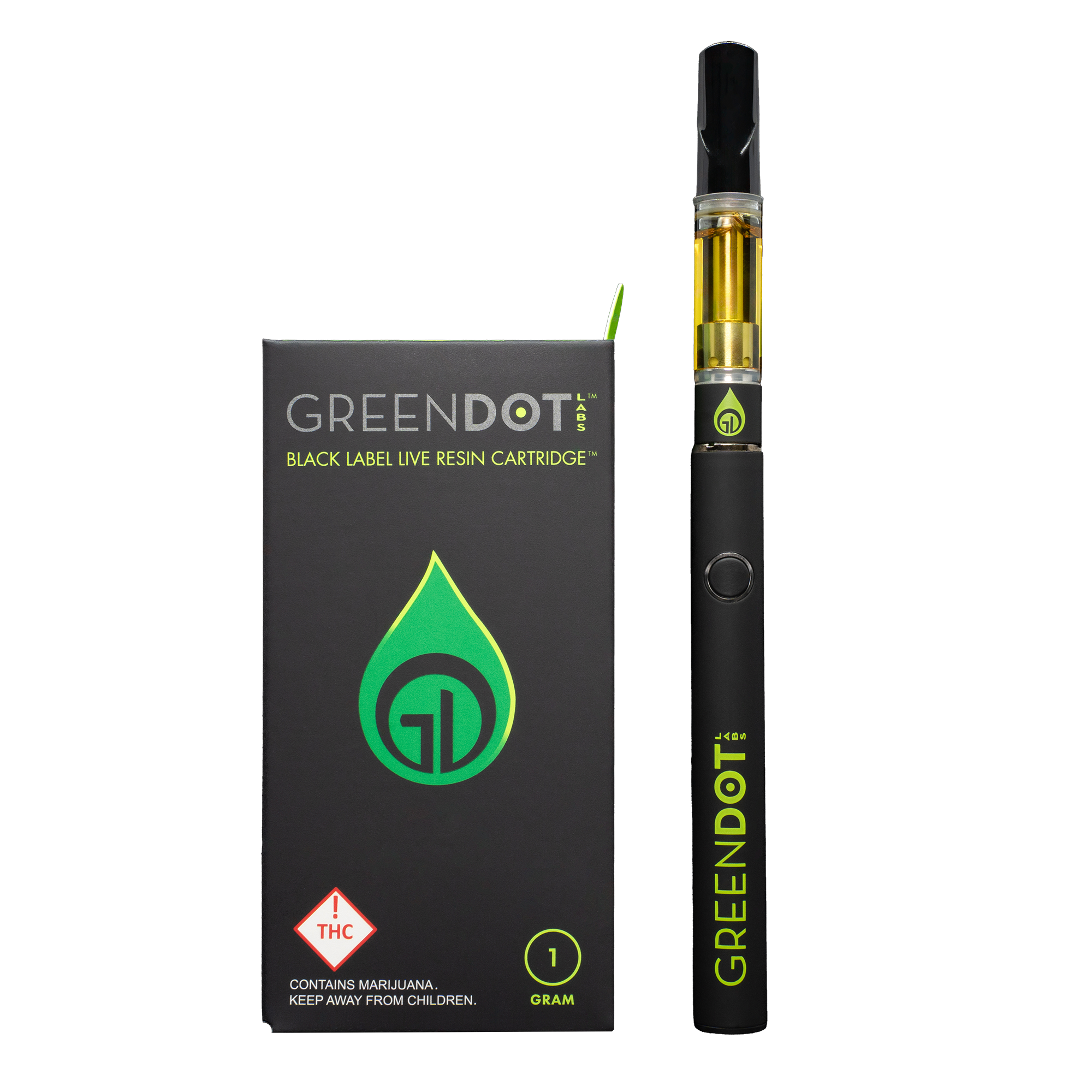 GREEN DOT LABS - SCREAMING OG - BLACK LABEL - CART - 1G