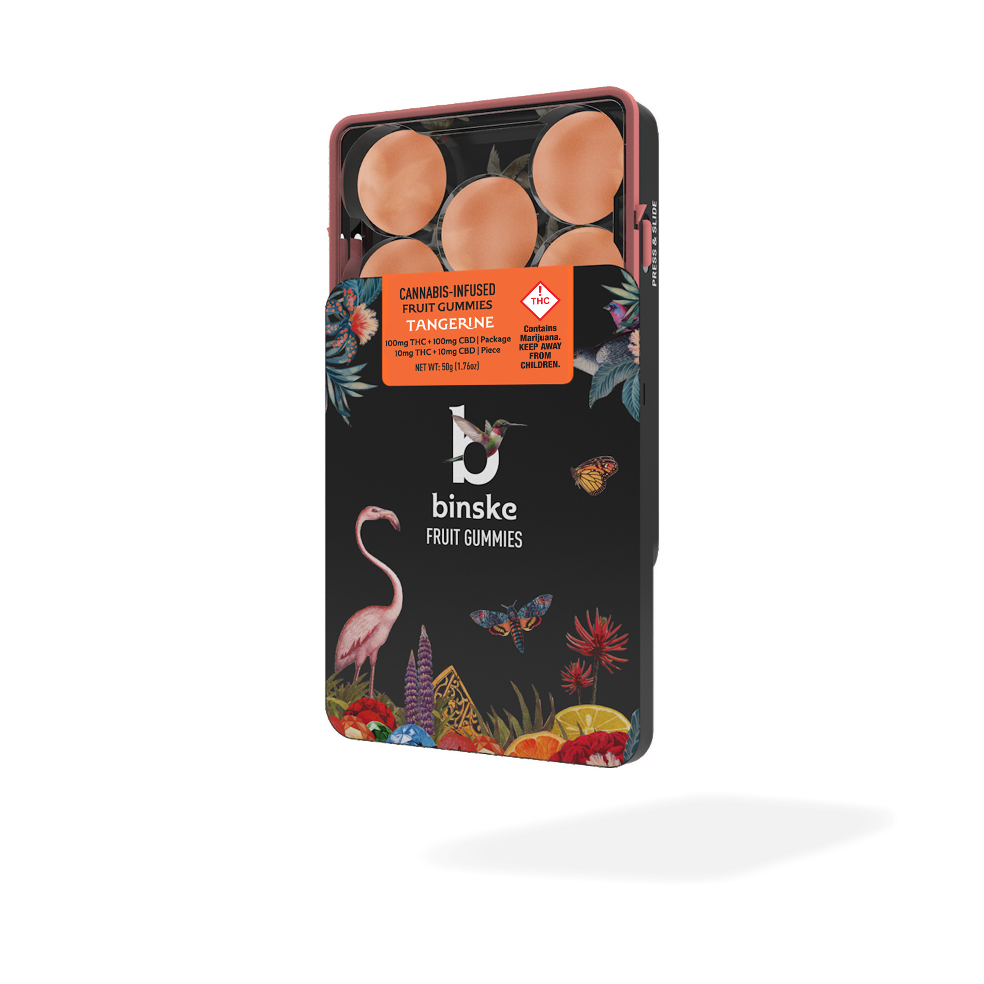 BINSKE - TANGERINE THC:CBD - 1:1 - GUMMIES - 100MG
