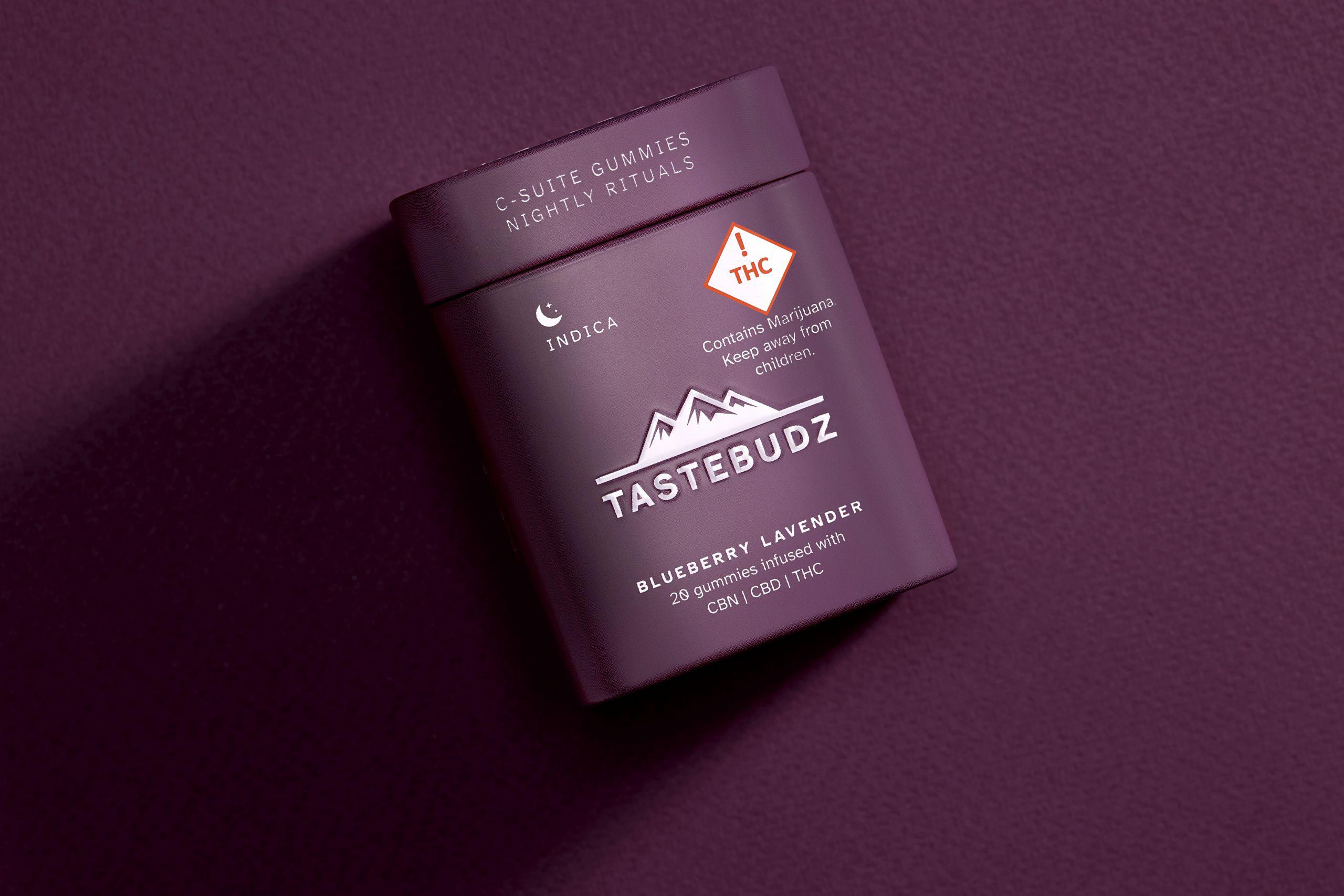 Tastebudz - Blueberry Lavender - 1:1:1 - CBN:CBD:THC - 100 mg