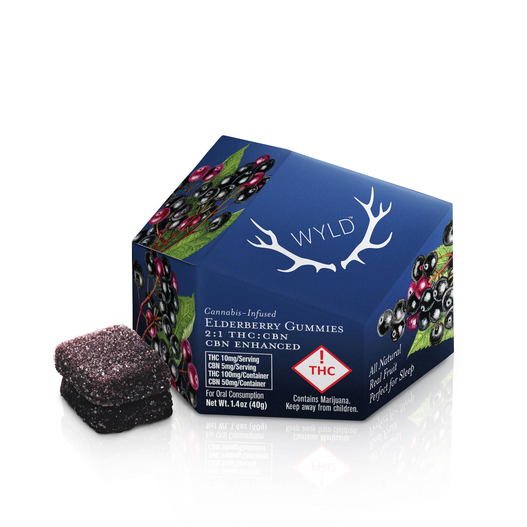 WYLD - ELDERBERRY THC:CBN - 2:1 - GUMMIES - 100MG
