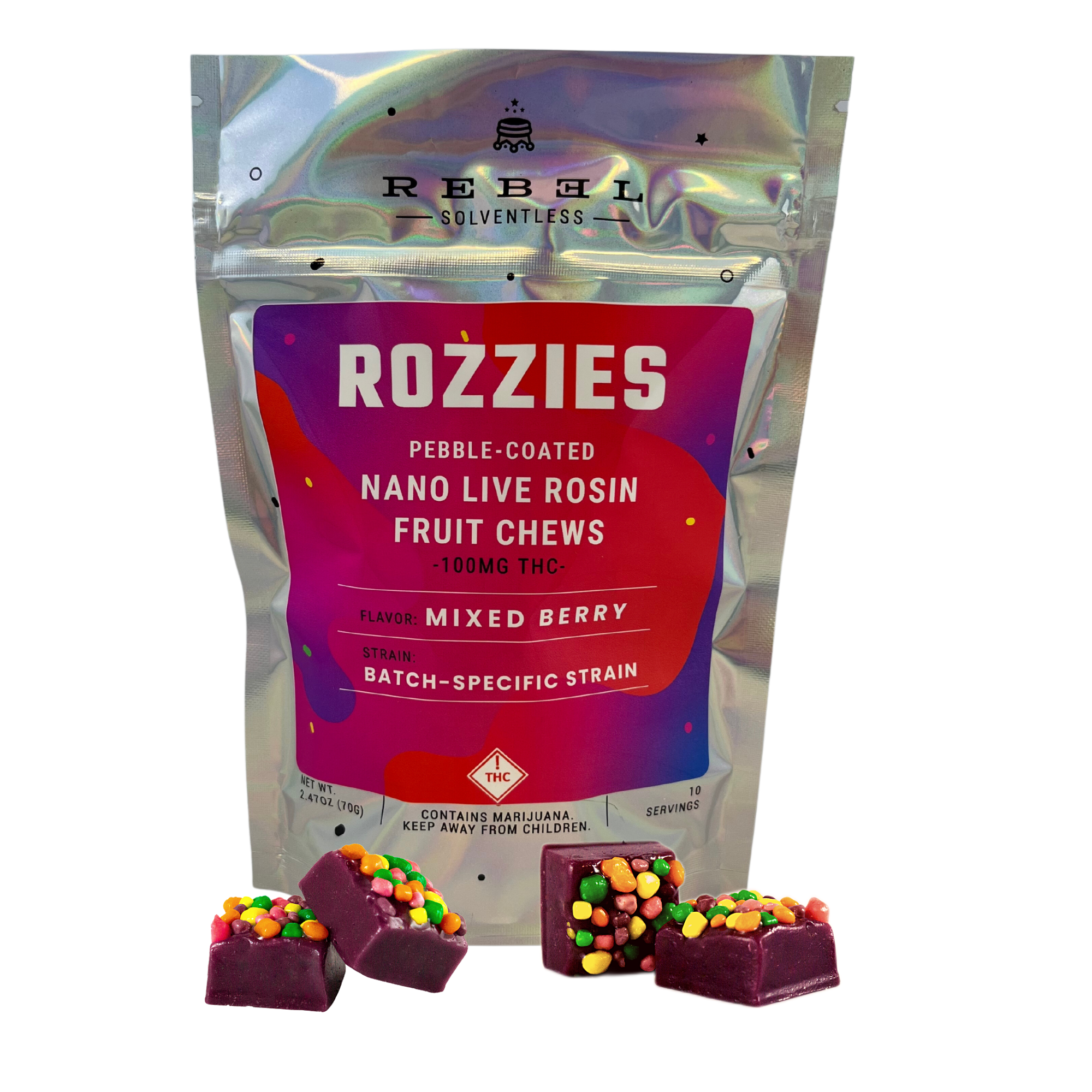 ROZZIES - MIXED BERRY - ROSIN CHEW - 100MG