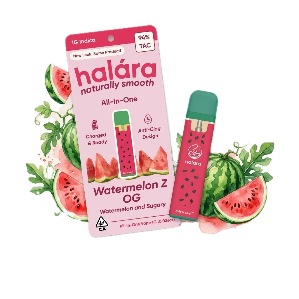 Halára - Watermelon Z OG - High THC AIO - 1 g Main Image