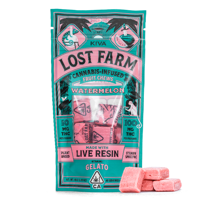 LOST FARM CHEWS WATERMELON GELATO LIVE RESIN