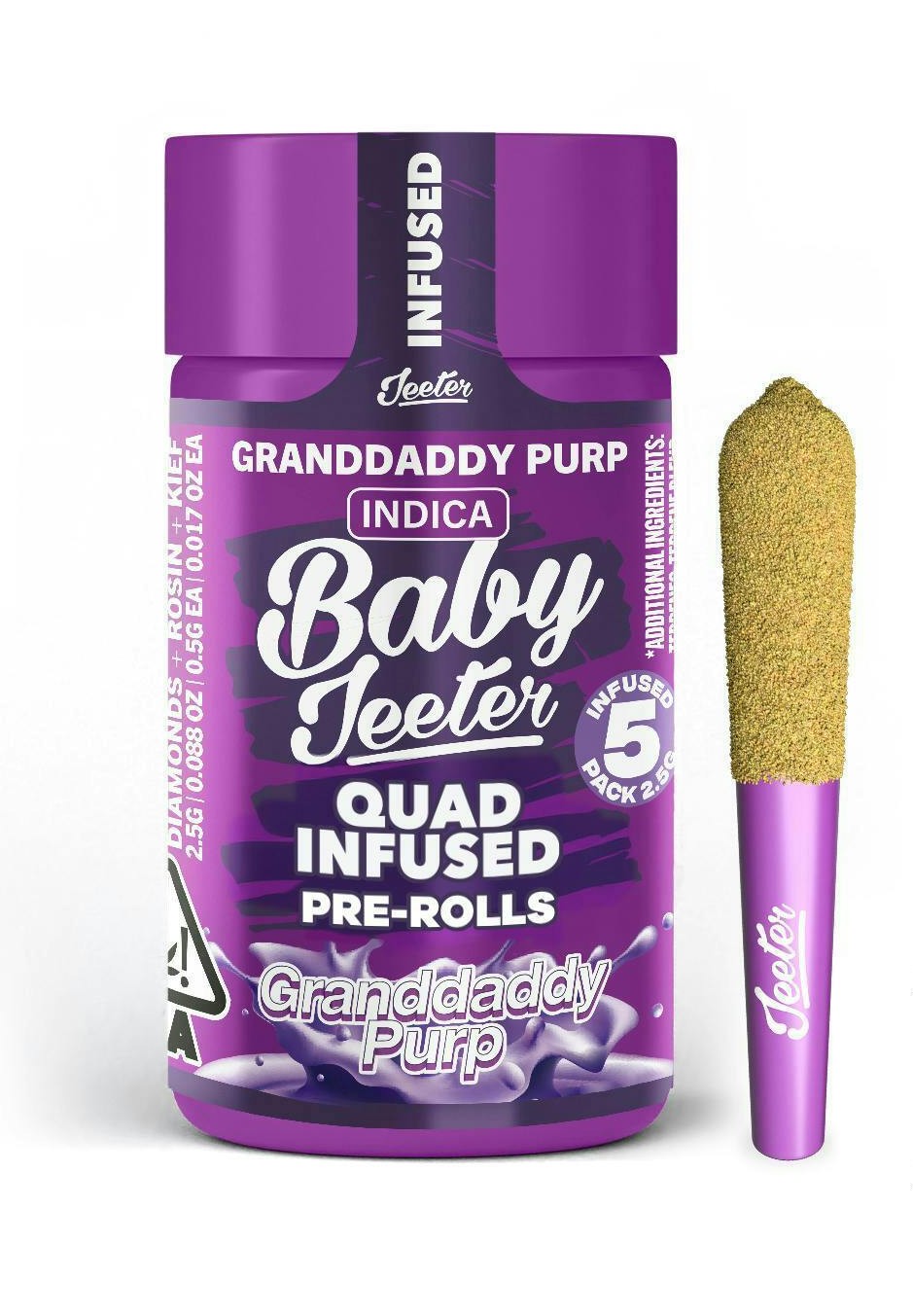 Jeeter - Granddaddy Purple - Infused - 2.5 g - 5 Pack Main Image