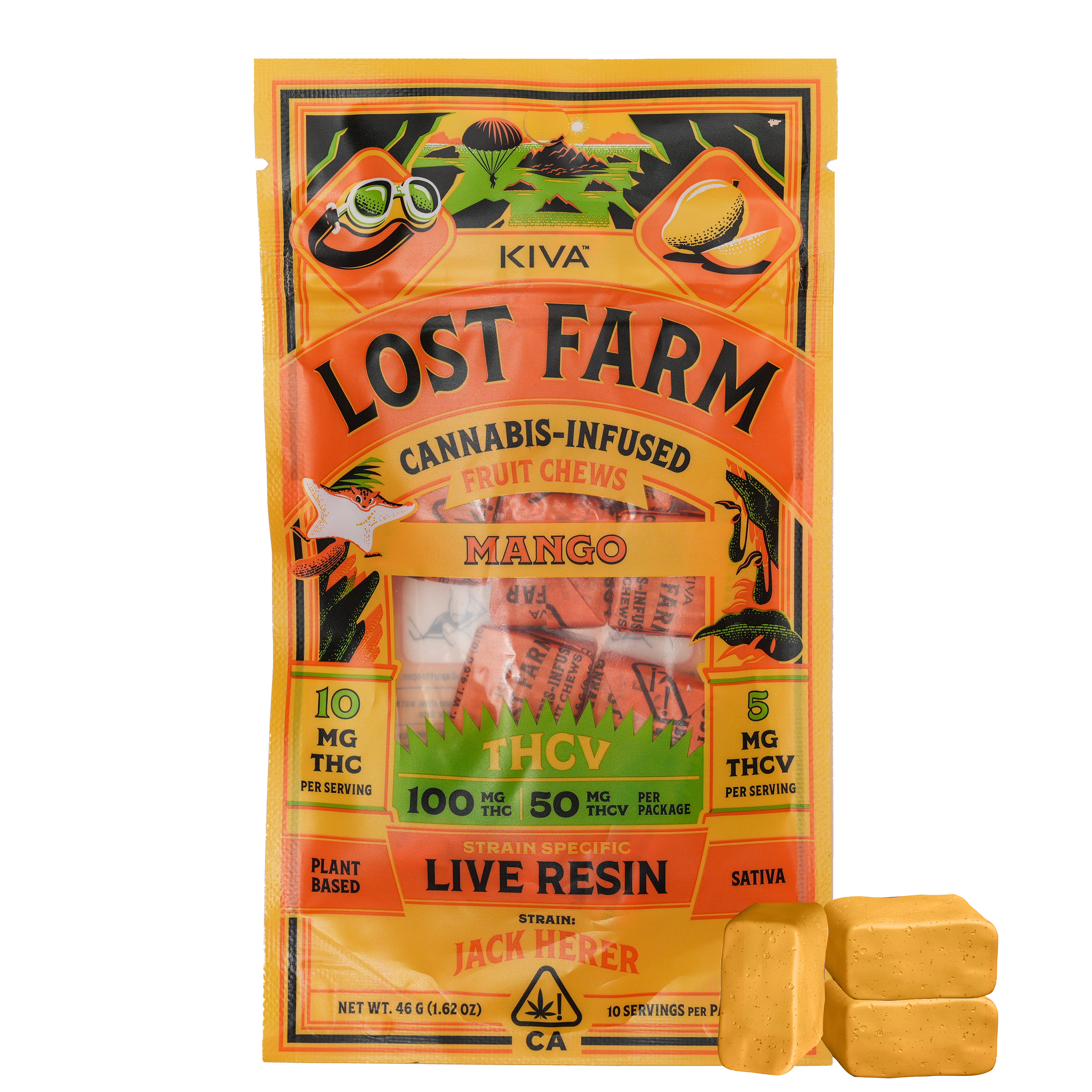 LOST FARM CHEWS MANGO JACK HERER THCV - LIVE RESIN