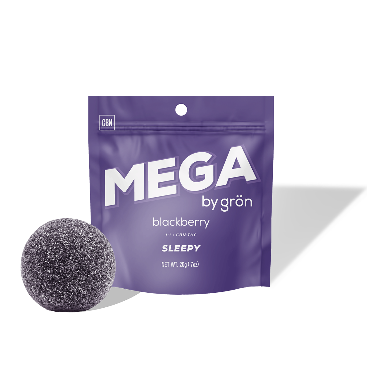 Gron | Blackberry 1:1 THC/CBN Mega Pearl | 100mg 