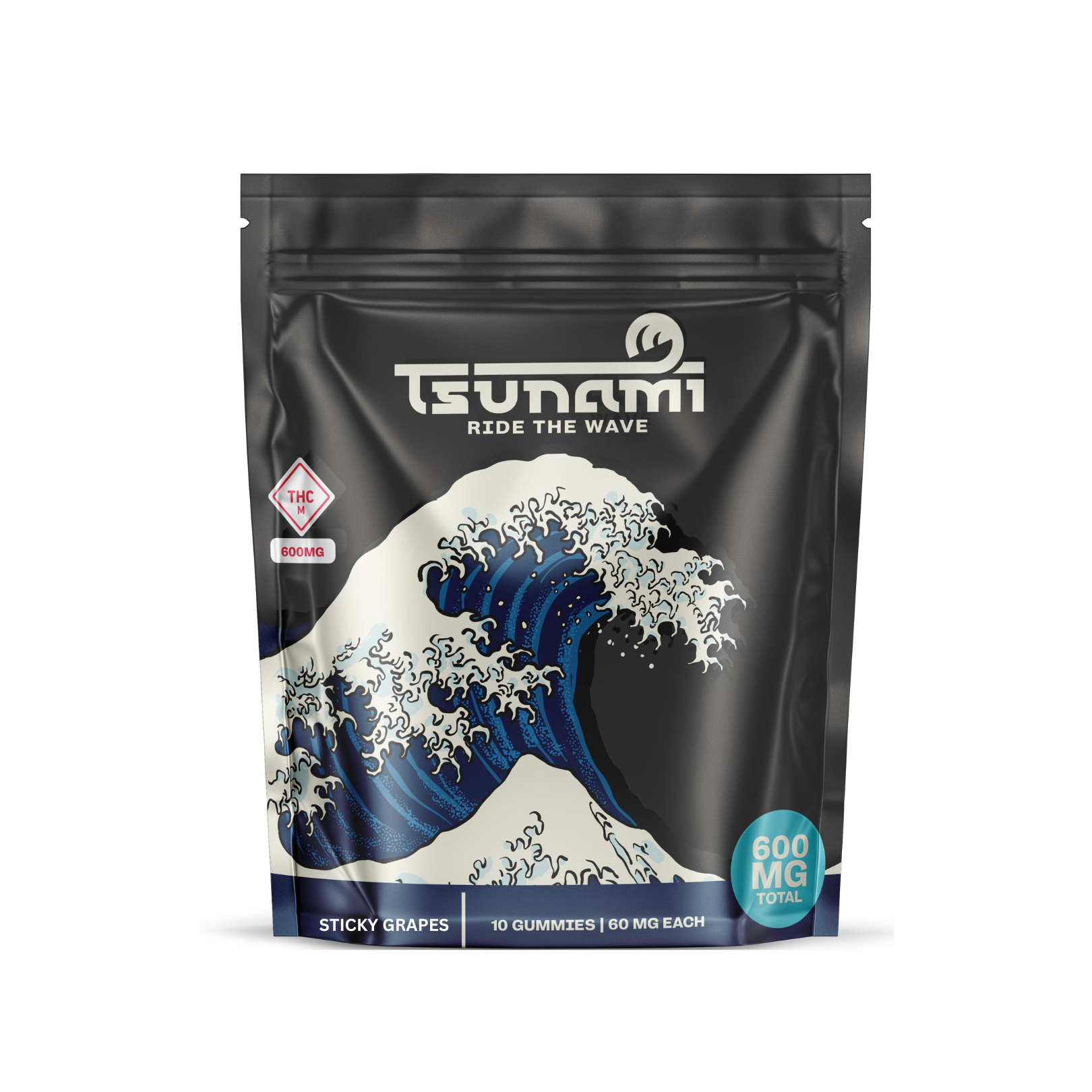 Tsunami | Sticky Grapes Live Resin Gummies | 1000mg