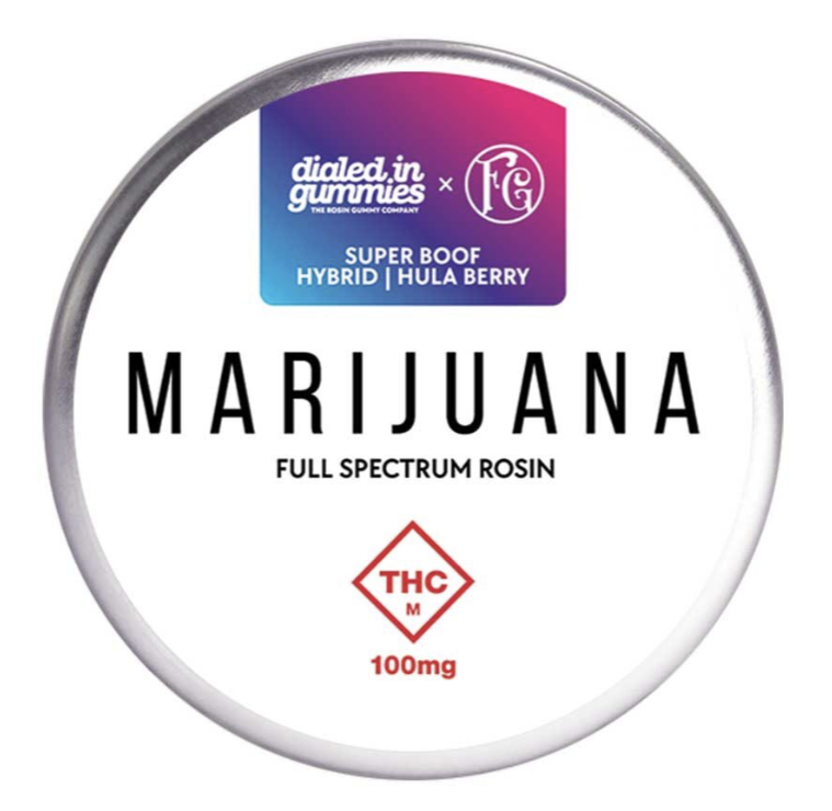 Dialed In | Super Boof Hula Berry Hybrid Rosin Gummies | 100mg 
