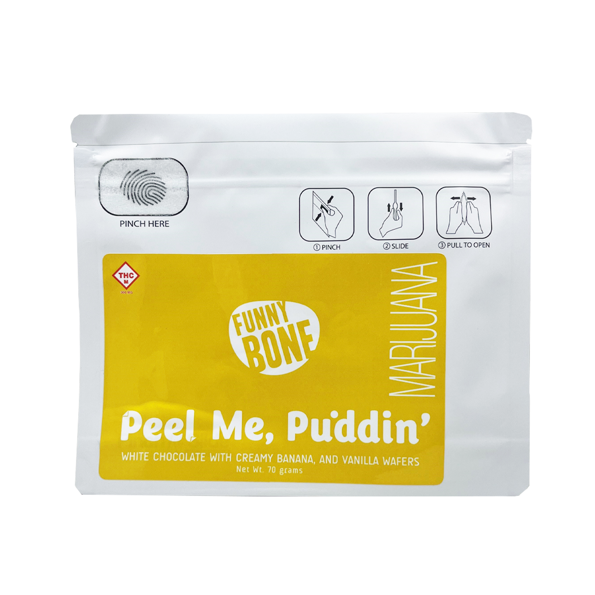 Funny Bone | Peel Me Puddin Chocolate Bar | 300mg