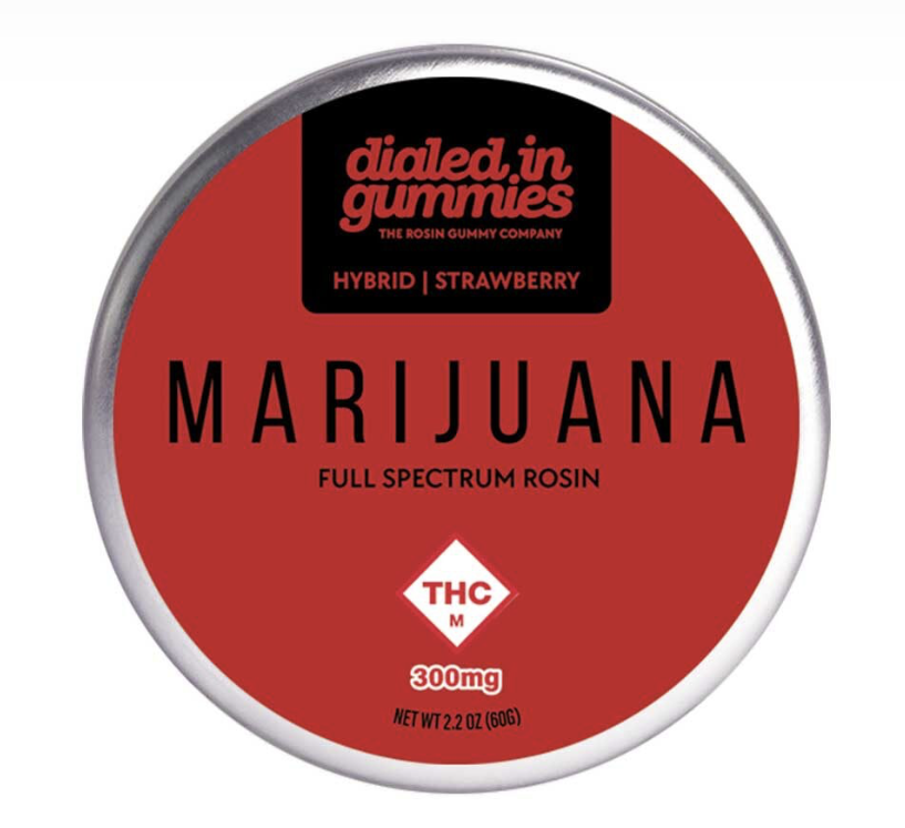 Dialed In | High Dose Strawberry Hybrid Rosin Gummies | 300mg