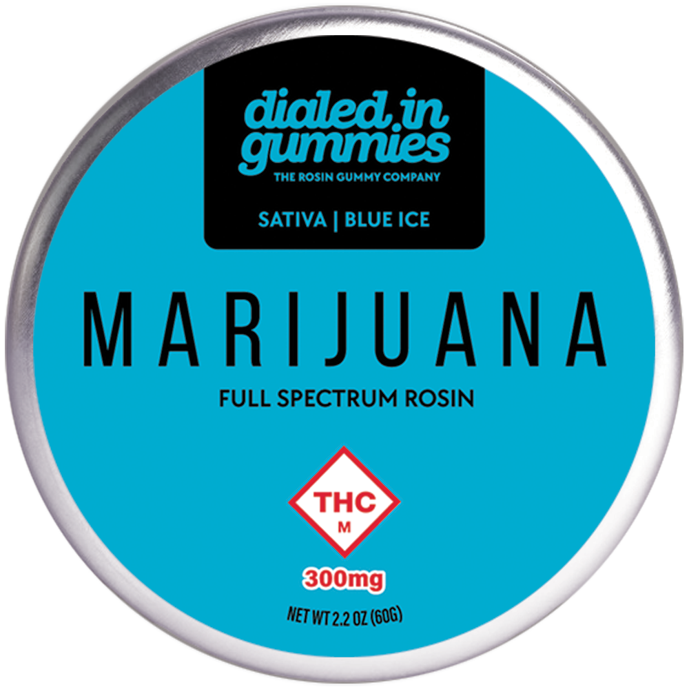 Dialed In | Blue Ice Sativa Rosin Gummies | 100mg