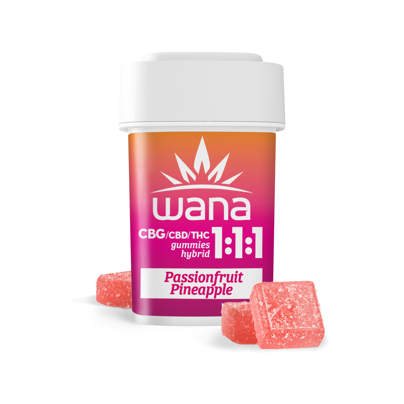 Wana | Passionfruit Pineapple 1:1 Gummies 10ct | 100mg