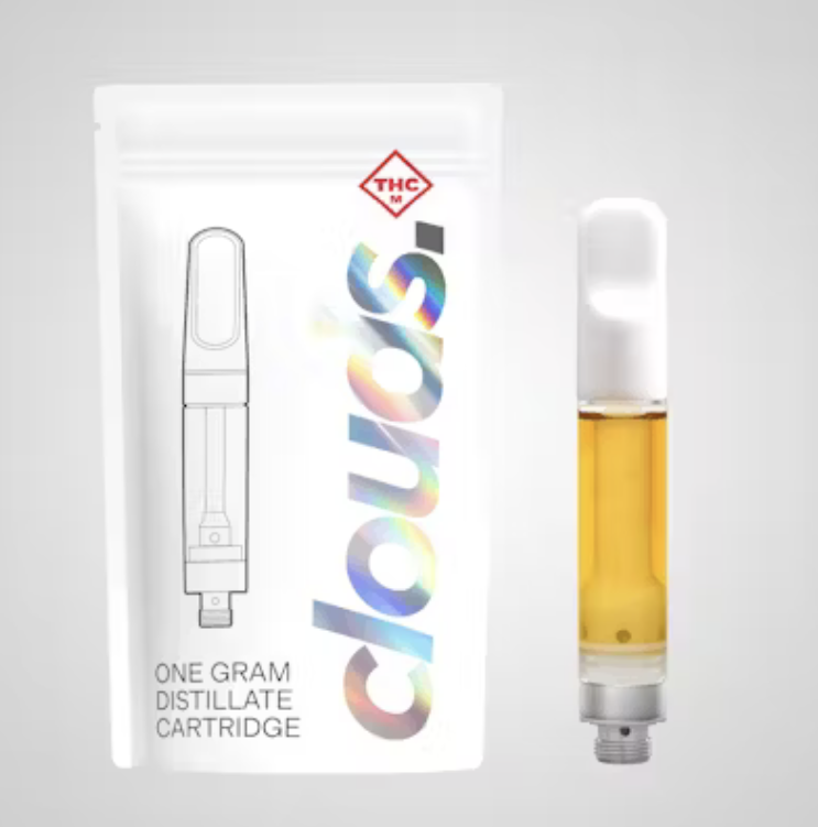 Clouds 1g Peach Ringz Distillate 510 Cartridge - 1 g