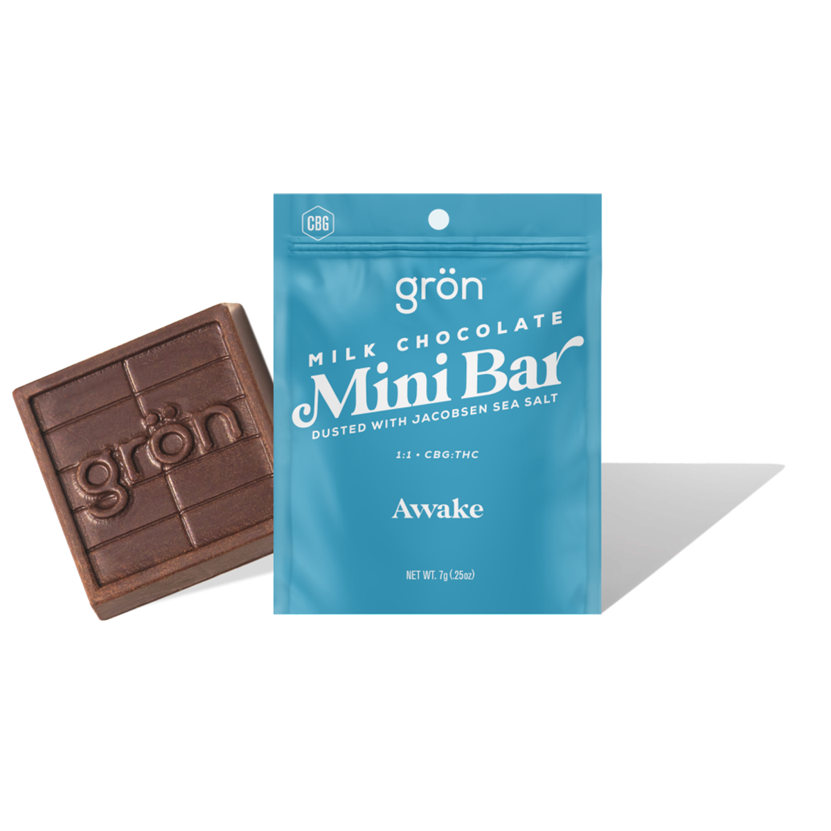 Gron | Milk Chocolate Mini Bar 1:1 THC/CBG | 100mg 