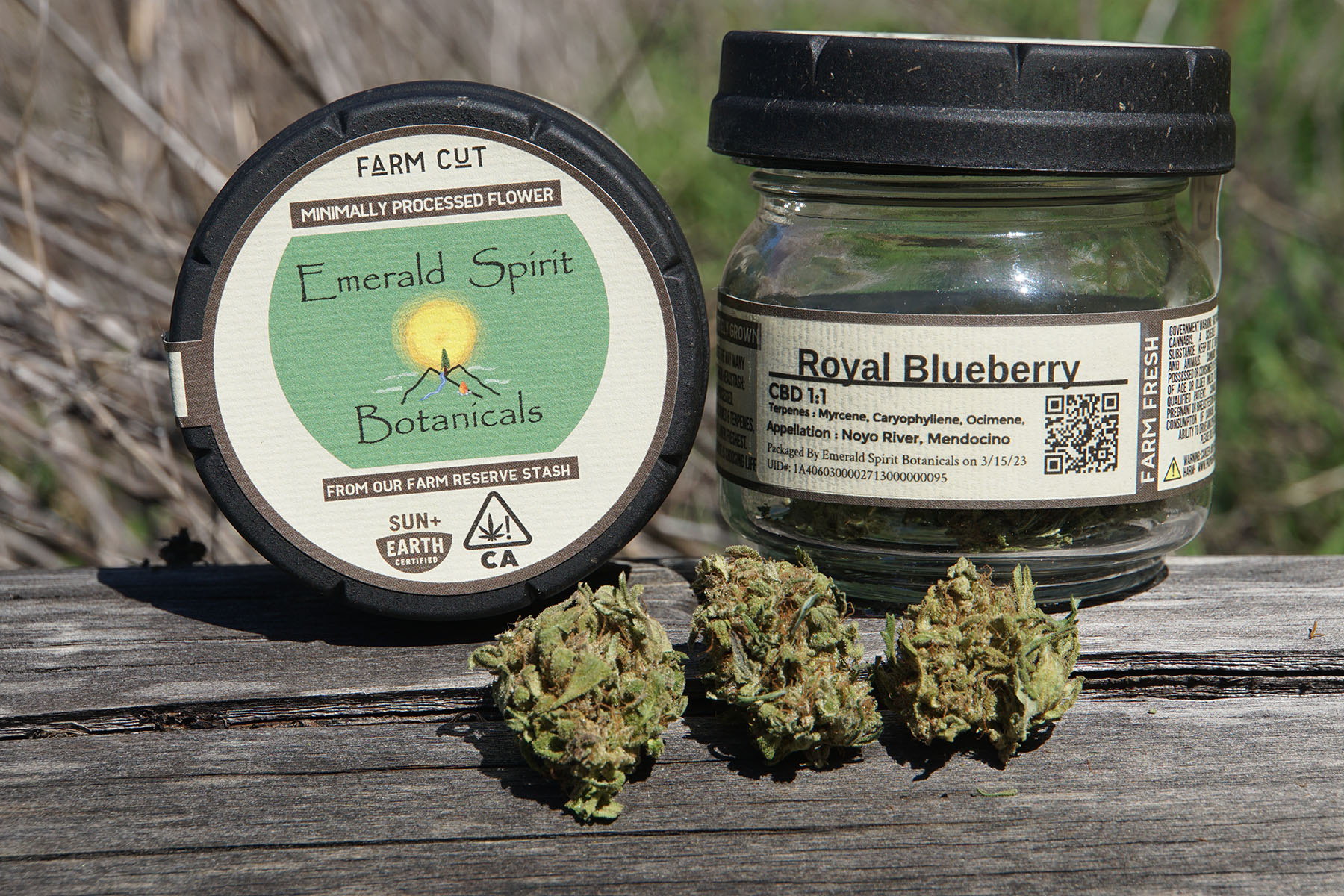 FARM CUT - EMERALD SPIRIT BOTANICALS -  ROYAL BLUEBERRY - FLOWER 7.5G JAR