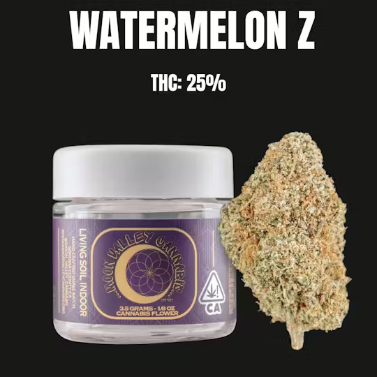 Moon Valley Cannabis - Watermelon Z Indoor Living Soil Flower 3.5g Jar