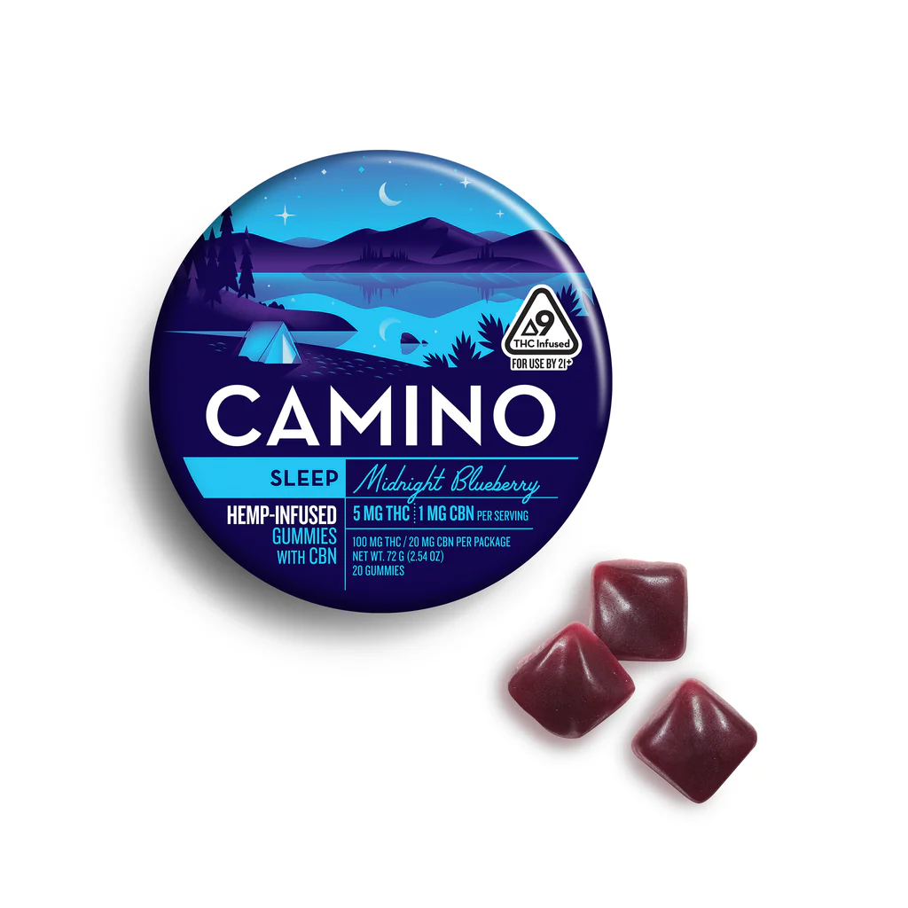 CAMINO 20 PCS MIDNIGHT BLUEBERRY THC 5:1 CBN GUMMIES