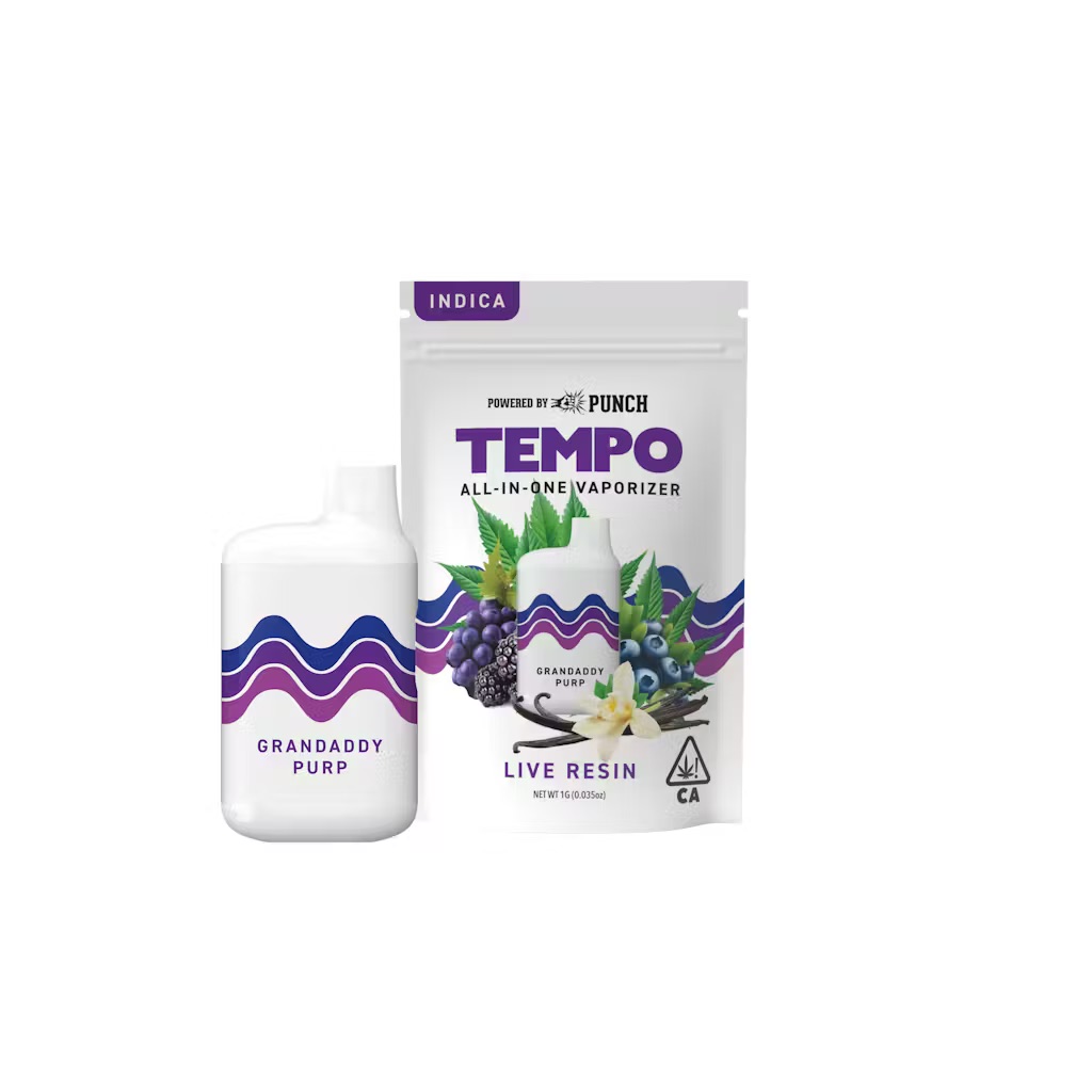 TEMPO - LIVE RESIN AIO VAPE - GRANDADDY PURP (INDICA) - (1G)
