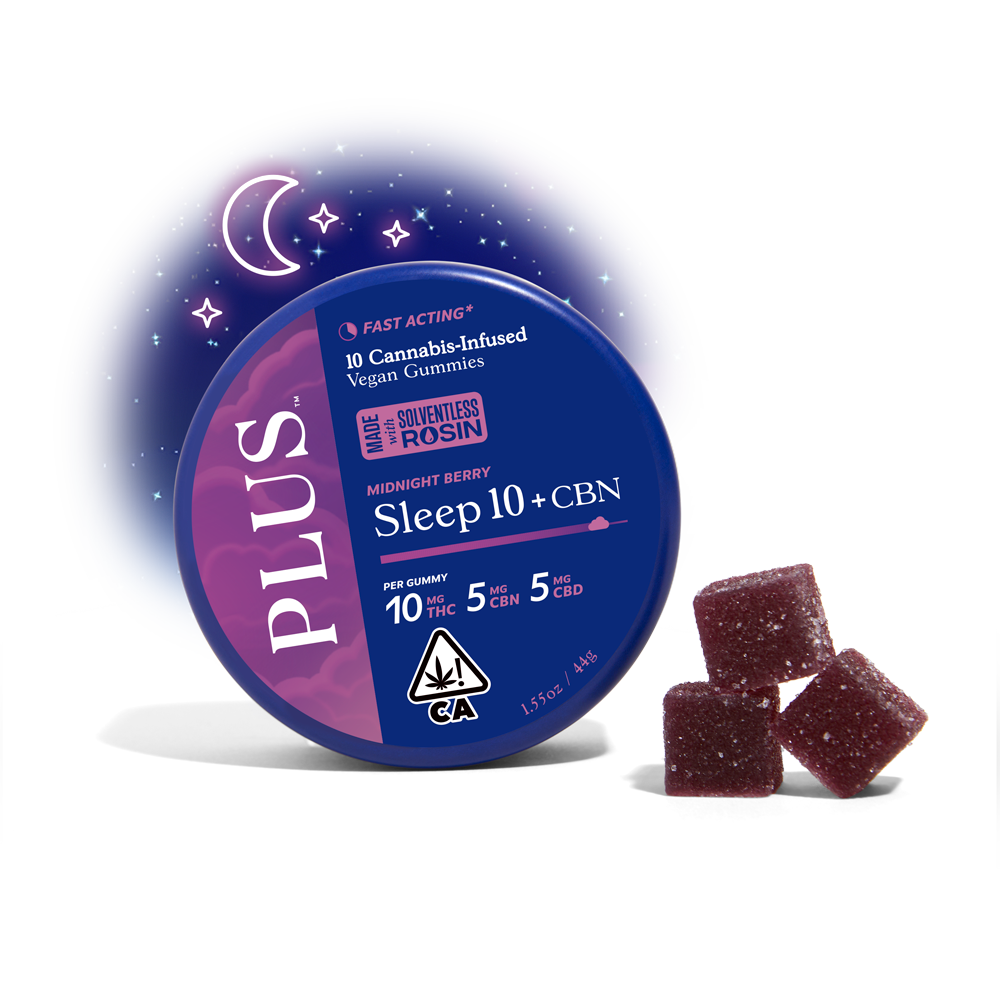 PLUS - ROSIN SLEEP GUMMIES MIDNIGHT BERRY 10:5:5 THC/CBD/CBN 10-PACK