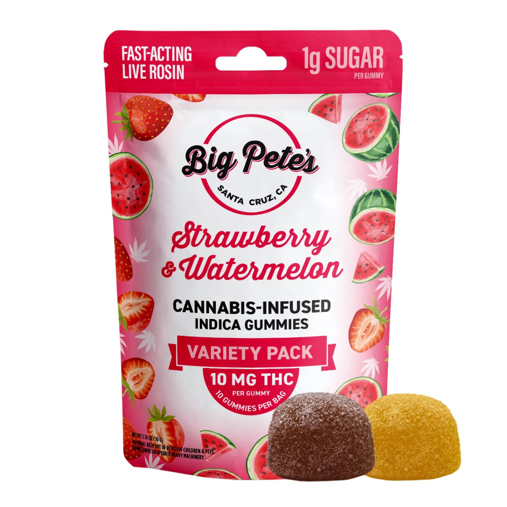 Rosin Fast Acting Indica Strawberry & Watermelon 100mg 10pk