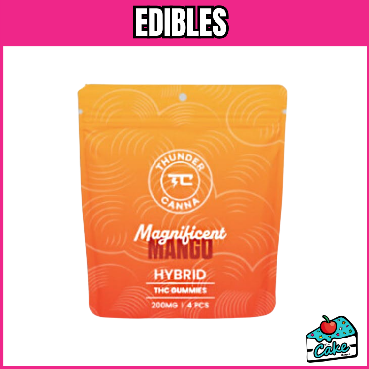 THUNDER CANNA 200MG GUMMIES 4 PACK - MANGO
