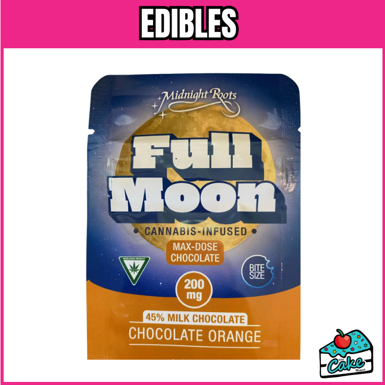 MIDNIGHT ROOTS 200 MG FULL MOON SINGLE CHOCOLATE COIN - CHOCOLATE ORANGE