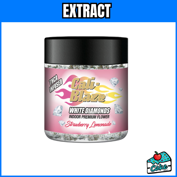 CALI BLAZE 3.5G INFUSED FROSTED WHITE DIAMOND ROCKS -STRAWBERRY LEMONADE