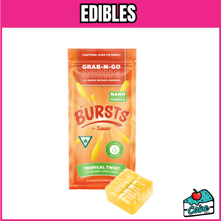 SAUCE 200MG BURSTS LIVE RESIN GUMMIES - TROPICAL TWIST