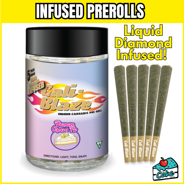 CALI BLAZE LIQUID DIAMOND 5 PACK PRE ROLLS - BANANA CREAM