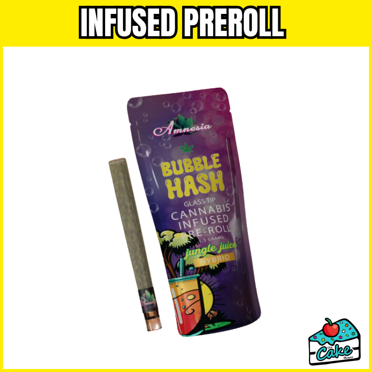 AMNESIA 1.3G INFUSED BUBBLE HASH PREROLL- JUNGLE JUICE