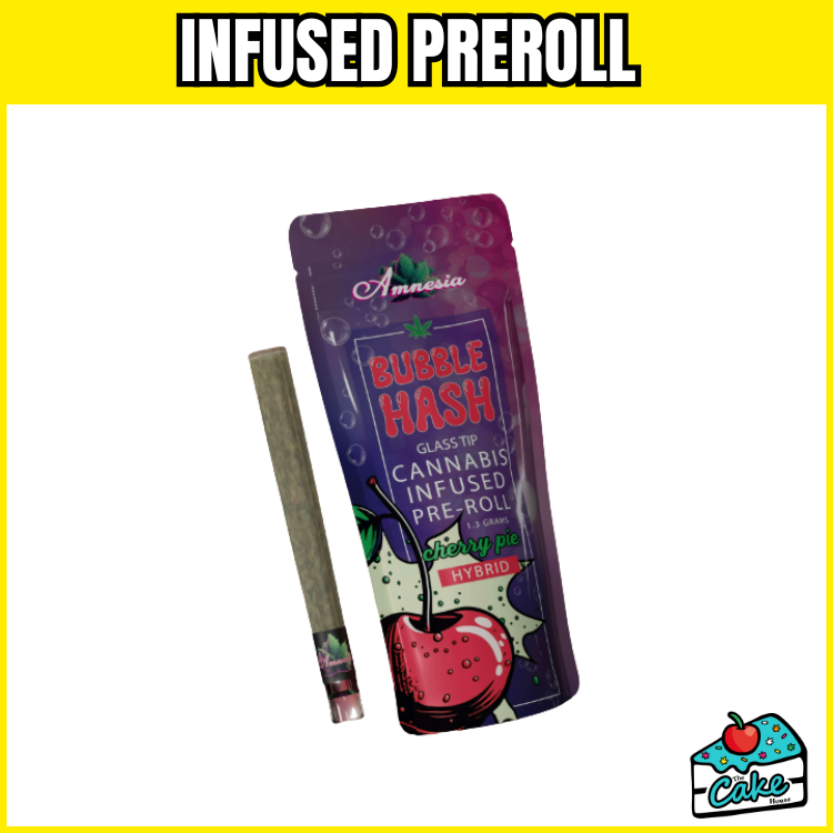 AMNESIA 1.3G INFUSED BUBBLE HASH PREROLL- CHERRY PIE
