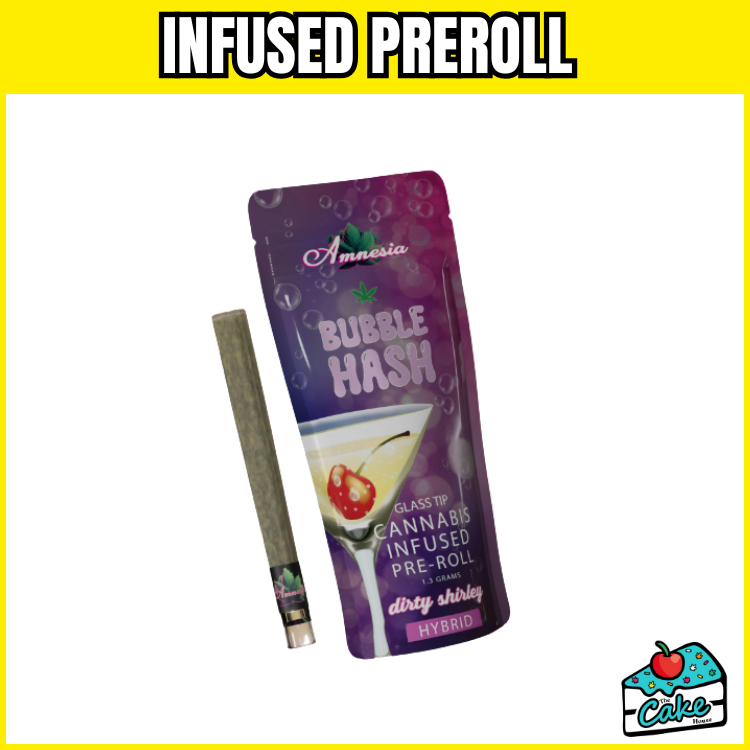 AMNESIA 1.3G INFUSED BUBBLE HASH PREROLL- DIRTY SHIRLEY