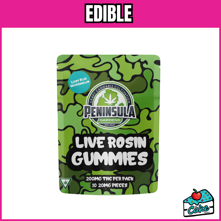 PENINSULA GARDEN 200MG ROSIN GUMMIES 10 PACK- WATERMELON