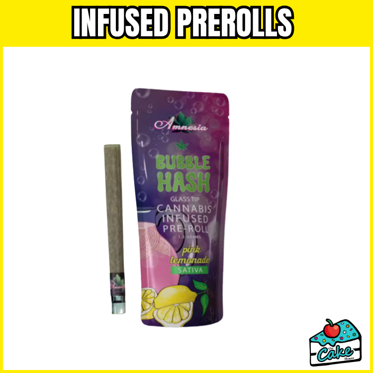 AMNESIA 1.3G INFUSED BUBBLE HASH PREROLL- PINK LEMONADE