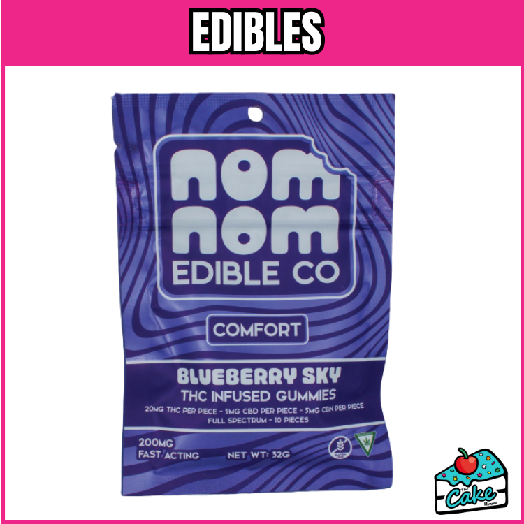 NOM NOM 200MG LIVE RESIN GUMMIES - BLUEBERRY SKY COMFORT