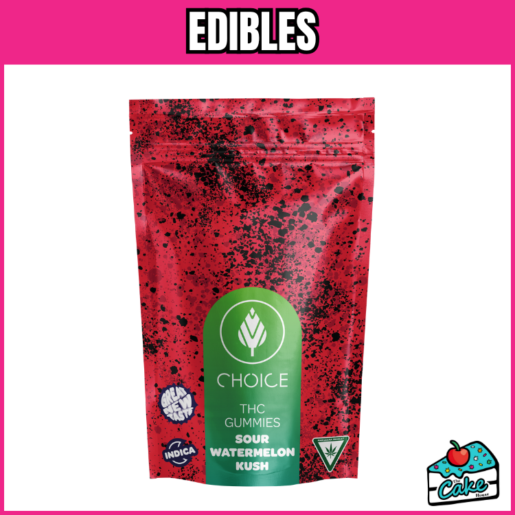 CHOICE 200MG GUMMIES 10 PACK- SUPER SOUR WATERMELON KUSH
