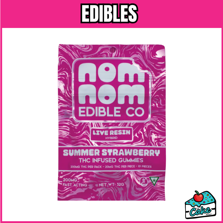 NOM NOM 200MG LIVE RESIN GUMMY - SUMMER STRAWBERRY