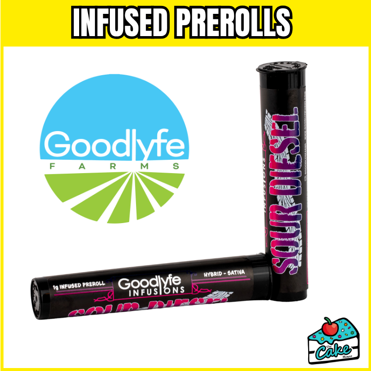 GOODLYFE 1G INFUSED PREROLL - SOUR DIESEL