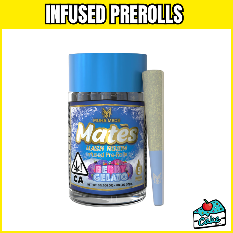 MUHA MEDS 3G MATES ROSIN INFUSED PREROLL 5 PK - BERRY GELATO