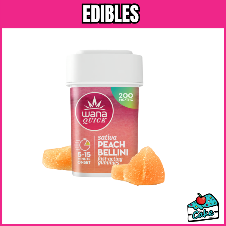 WANA 200MG QUICK GUMMIES - PEACH BELLINI 10 PACK
