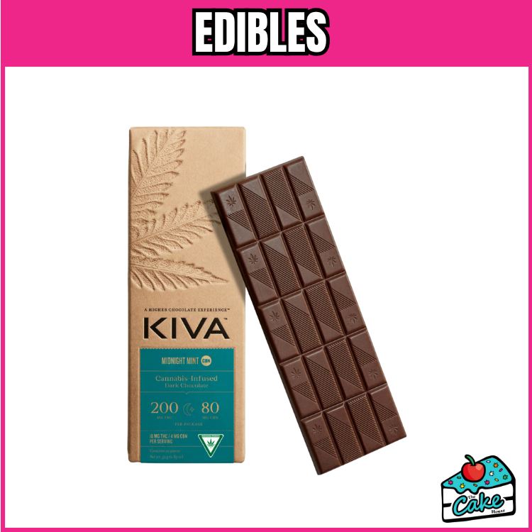 KIVA 200MG CHOCOLATE- MIDNIGHT MINT DARK CHOCOLATE