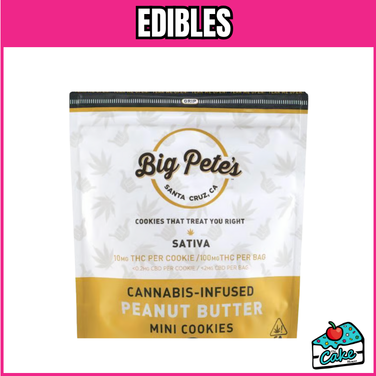 BIG PETE'S TREATS 200MG 10PK- MINI PEANUT BUTTER COOKIES -SATIVA