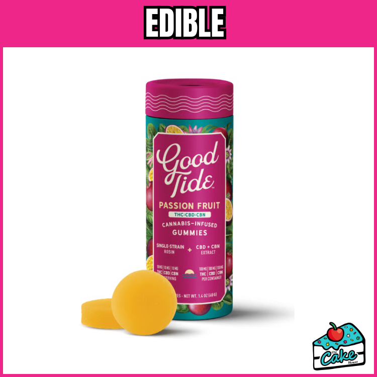 GOOD TIDE 200MG 1:1:1 GUMMY 10 PACK - PASSION FRUIT (THC:CBD:CBN)