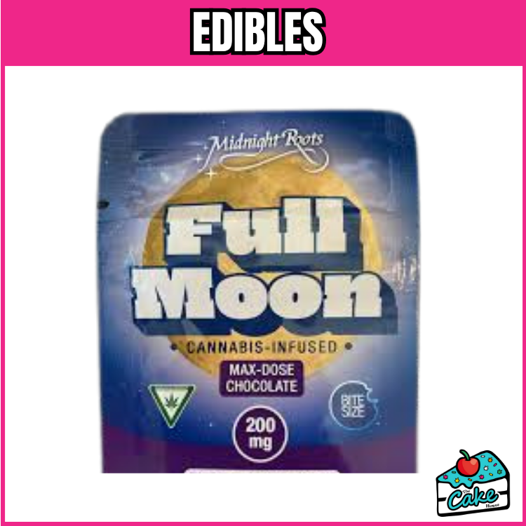 MIDNIGHT ROOTS 200MG FULL MOON SINGLE CHOCOLATE COIN - DARK CHOCOLATE